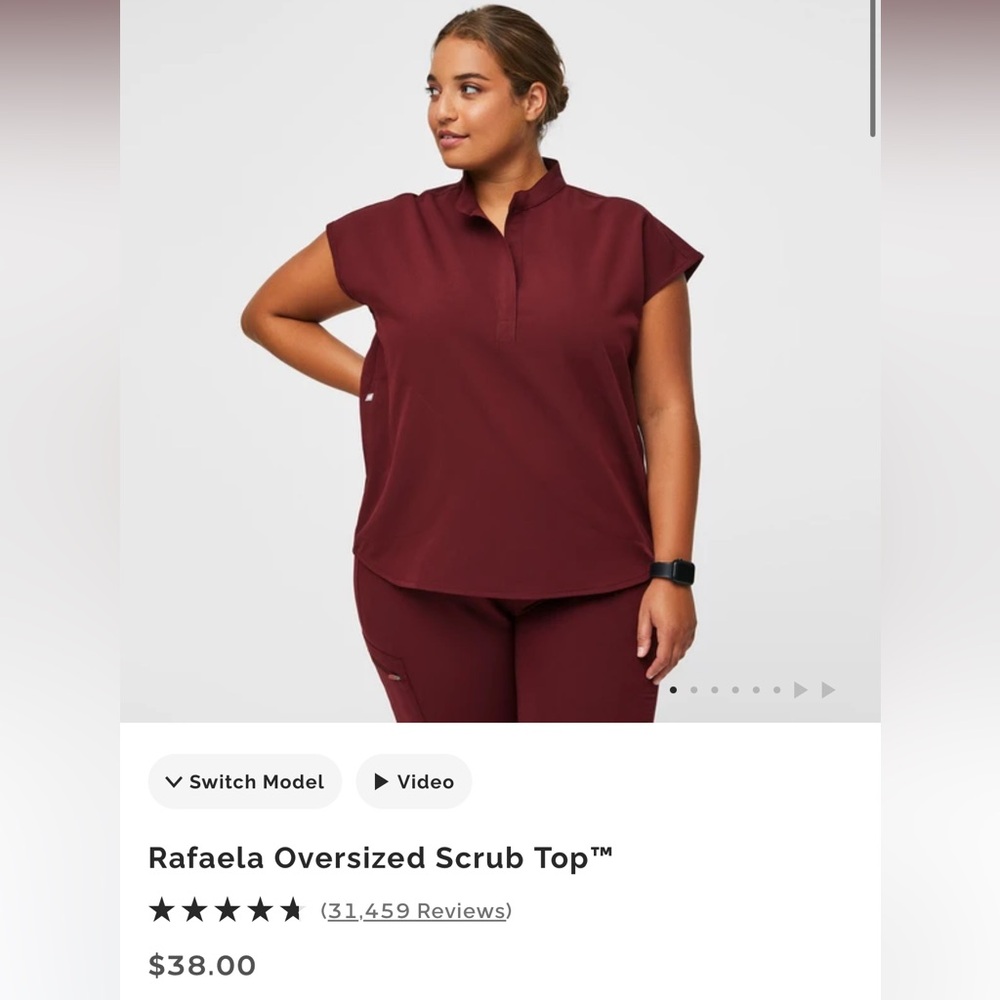 FIGS RAFAELA OVERSIZED SCRUB TOP
